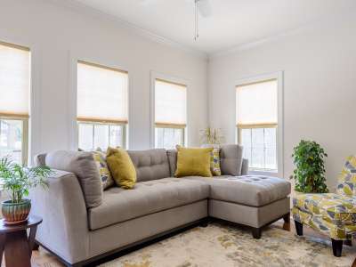 Top-Down, Bottom-Up Cellular Shades for Living Room