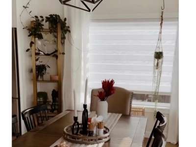 Dual Sheer Shades for Dining Room