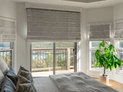 Roman shades, Black out, Bedroom, Beige 