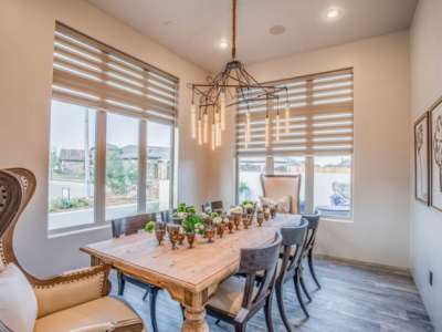 Dual Sheer Shades for Dining Room