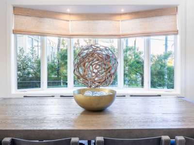 woven wood shades, natural colors 