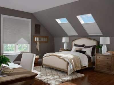 Top-Down, Bottom-Up Honeycomb Shades for Bedroom
